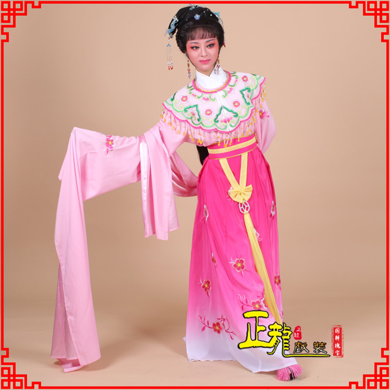 清水水袖青衣练功花旦服 梅花古装衣